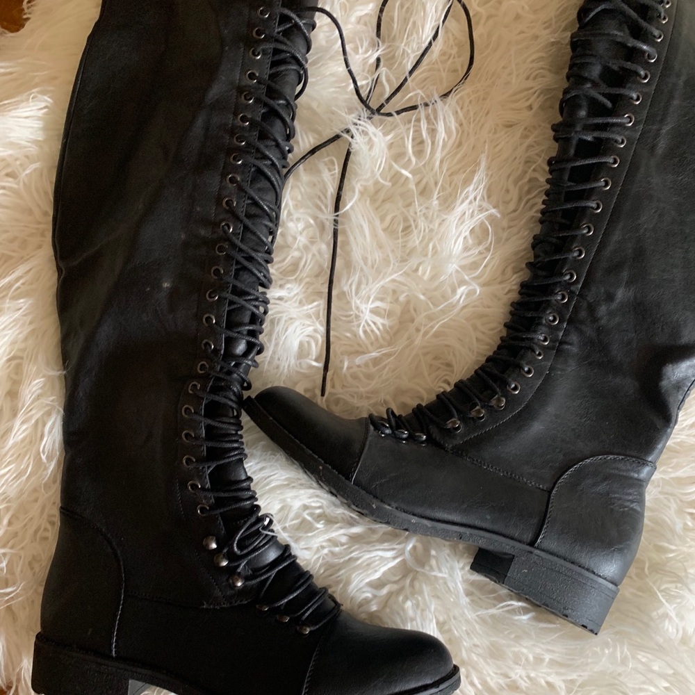 Over the Knee Combat boots